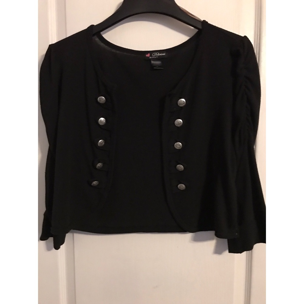 Delirious black cropped cardigan